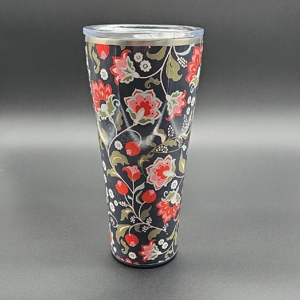 Swig Floral Insulated 32 oz Tumbler - Navy and Red